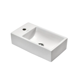 Bacha de apoyo rectangular Peirano 165x260x125 blanca BCH13