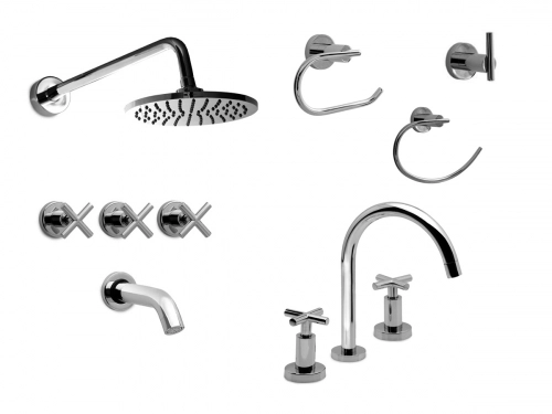 Griferia Vasser Cyrano lavatorio bañera kit + &