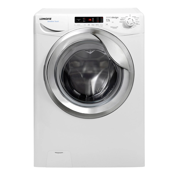 Lavarropas Longvie 8kg blanco-cromo 1200rpm l18012c
