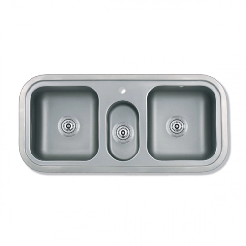Bacha de cocina Mi Pileta Triple encastrable 463E