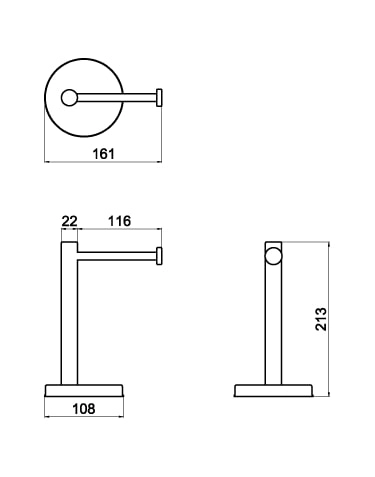Accesorio de baño Toallero Recto Andez Match Classic 321.19