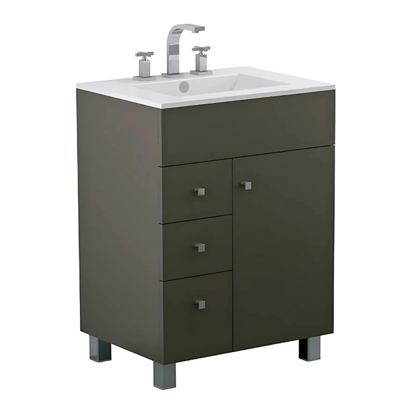 Mueble vanitory Ferrum 60 cm cadria sin mesada marron