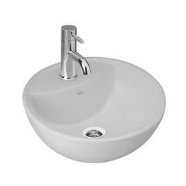 Bacha de lavatorio Ferrum tori de apoyo blanca redonda TOR-BH-049-BL