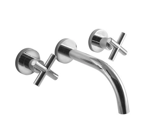 Griferia de lavatorio Hidromet Sun pared cruz cr 4580