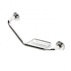Daccord Agarradera con jabonera de acero inoxidable
