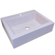 Bacha de Apoyo Cuadrada Jane Solid Surface Rosa 3 ag