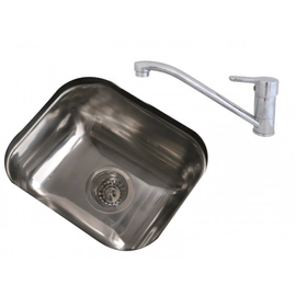 Bacha cocina Johnson simple + Griferia Monocomando Peirano