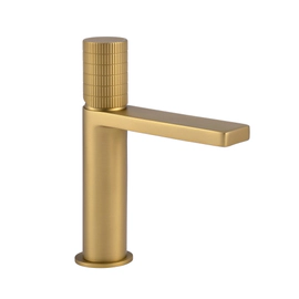 Griferia monocomando bajo mesada Piazza Lounge Art oro mate 10900OM