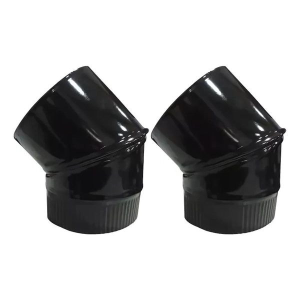 Kit codos Tromen enlozado negro 8" 05-000-075