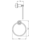 Toallero FV temple aro cromo 0162/87-CR