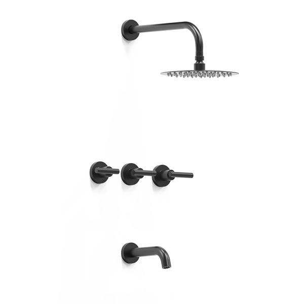 Griferia Ducha C/Transf. Nivus Black Hidromet 11408NEGR