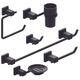 Accesorios de baño Hidromet Geometry 6 pzas black 2882NEGR