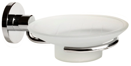 Portajabonera De Vidrio Ottone Basic Cromo Baño