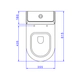 Inodoro largo Deca Link negro mate P.230.94