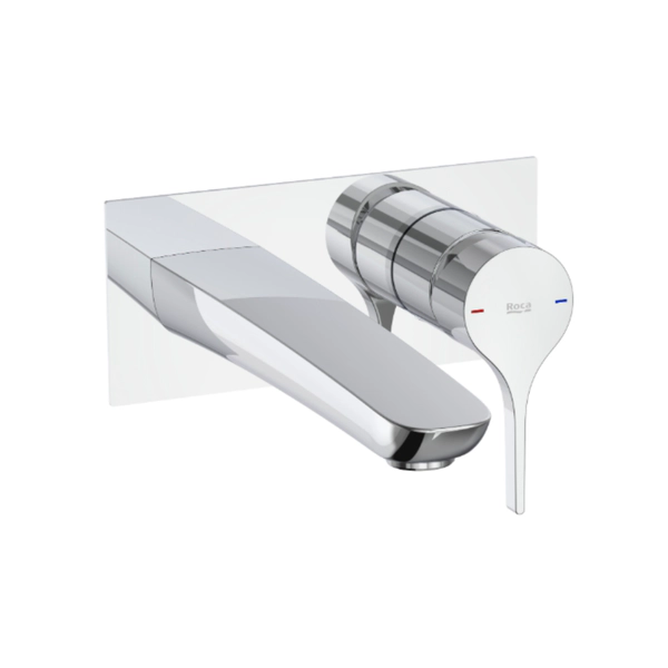 Grifería lavatorio Roca pared monoc. Iconica cromo A5A353AC0L