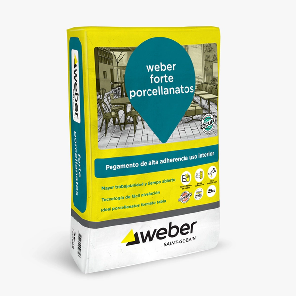 Weber adhesivo forte porcellanato gris 25kg 92-0122