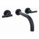 Griferia de lavatorio Hidromet Sun lever pared black 4590