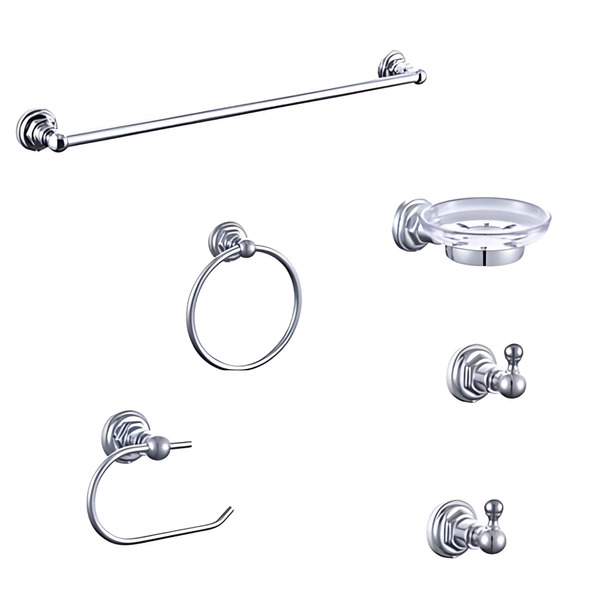 Set accesorios 6 piezzas Piazza Renoir cromo 73429