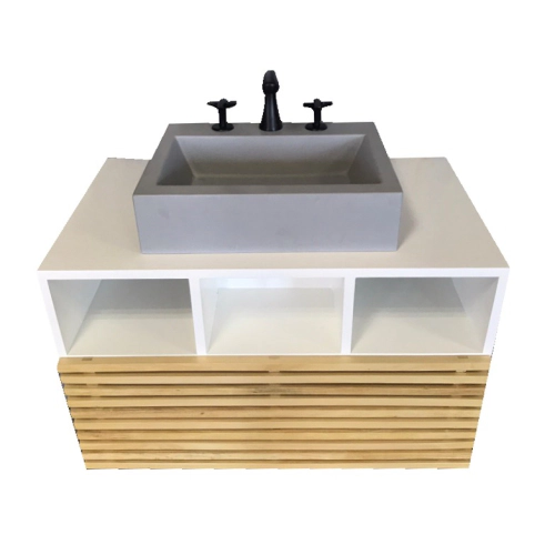 Vanitory Vanidoor p/bacha de apoyo white shiny