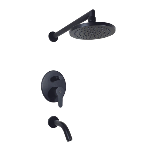 Griferia monocomando bañera y ducha negra Puelo 106/B5-NG