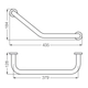 Agarradera FV grand hotel angular cromo 0716.10/37-CR