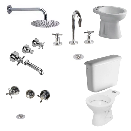 Juego de baño Completo Ferrum Andina + Griferia Triumph R