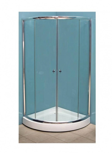 Box con 2 hojas corredizas y 2 fijas. c/Receptáculo acrilico