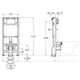 Soporte con deposito Roca in wall duplo wc one