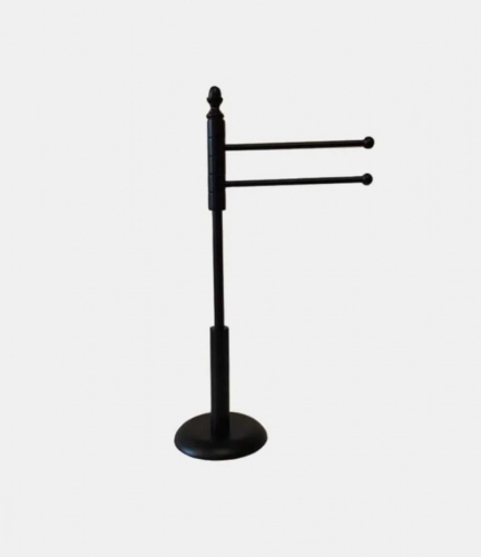 Toallero De Mesada Bronce Negro Mate Rebatible