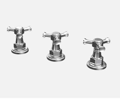 Griferia de Bidet 3 Ag Antique Cruz Cromo Andez 0700.40