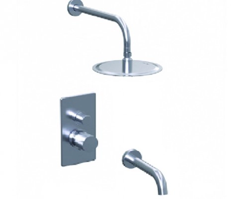 Griferia de ducha Hidromet Texture c/transf cromo 9803CRCR