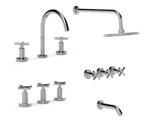 Combo Griferia Baño Vasser Cyrano Cruz