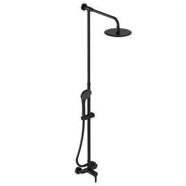 Griferia de ducha Hidromet Flat ext. c/transf/barral y duchador black 08405NE