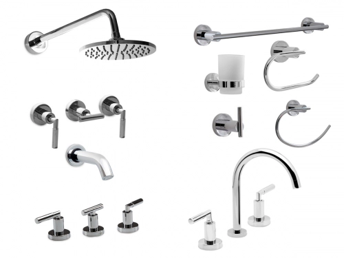 Griferia baño Vasser Cyrano lever accesorios +&