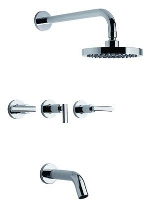 Griferia ducha FV 103/59L Nerea lever cr 2 llaves c/transf