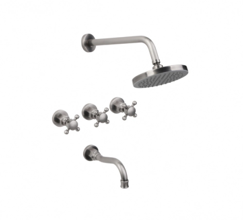 Combo Griferías Baño Estalgrif Haaz Vintage Platinum