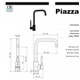 Griferia Cocina Monocomando Gourmet 10303ne Piazza