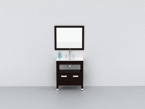 Mueble Campi Domus 70 con mesada Wengue 3 agg D70MC/L3