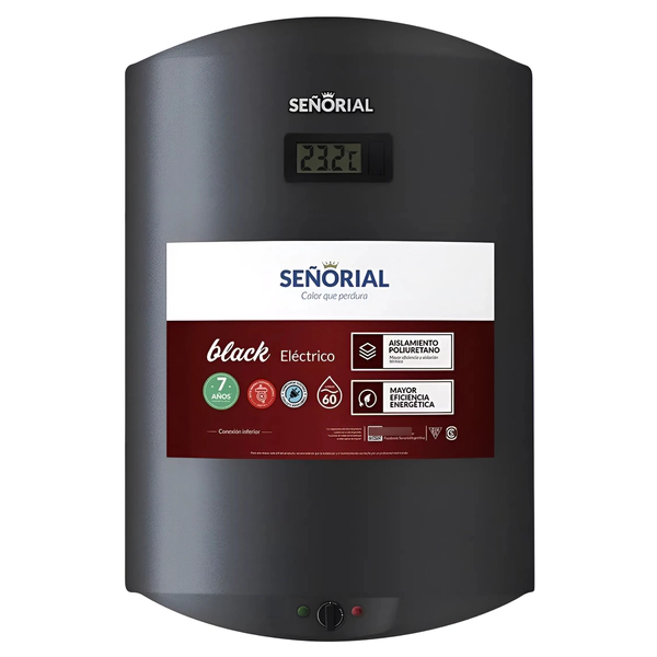Termotanque Señorial 60L eléctrico black