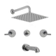 Griferia baño Hidromet Triumph Lever Lavat+ bañera d/Cua+Bid