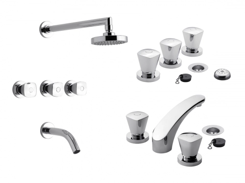 Griferia Baño Completa Fv Gredos Ducha c/tr Lavatorio Bidet