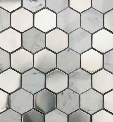 Revestimento Arren 30x30 Malla Hexagono Carrara YGGT 0161