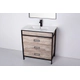 Mueble Campi Iron roble vintage 80 cm con mesada 1 ag