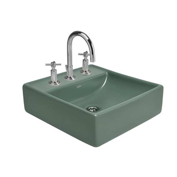 Bacha de baño Ferrum tori cuadra grande verde olival 3ag TOR-BH-008-VO