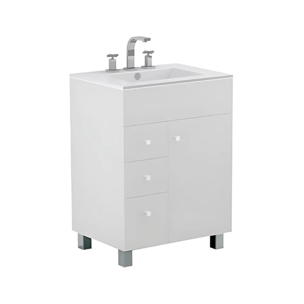 Mueble vanitory Ferrum 60x46 cadria con pie CDR-MB-010-BL