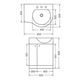 Mueble vanitory Ferrum avignon s/mesada AVI-MB-011-BL