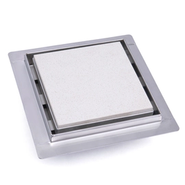 Desagüe Ideal cuadrado 15x15 acero inoxidable para revestir 12050