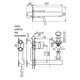Grifería de lavatorio FV libby monocomando de pared 0206/39-CR