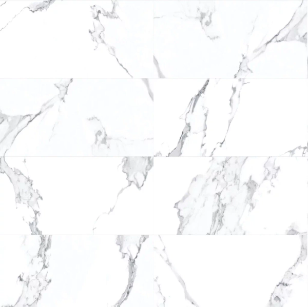 Porcelanato Ilva 60x120 Marble Home lux statuario brillante