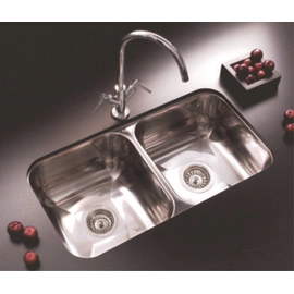 Bacha de cocina doble Johnson C37/18 c/Antirrebalse